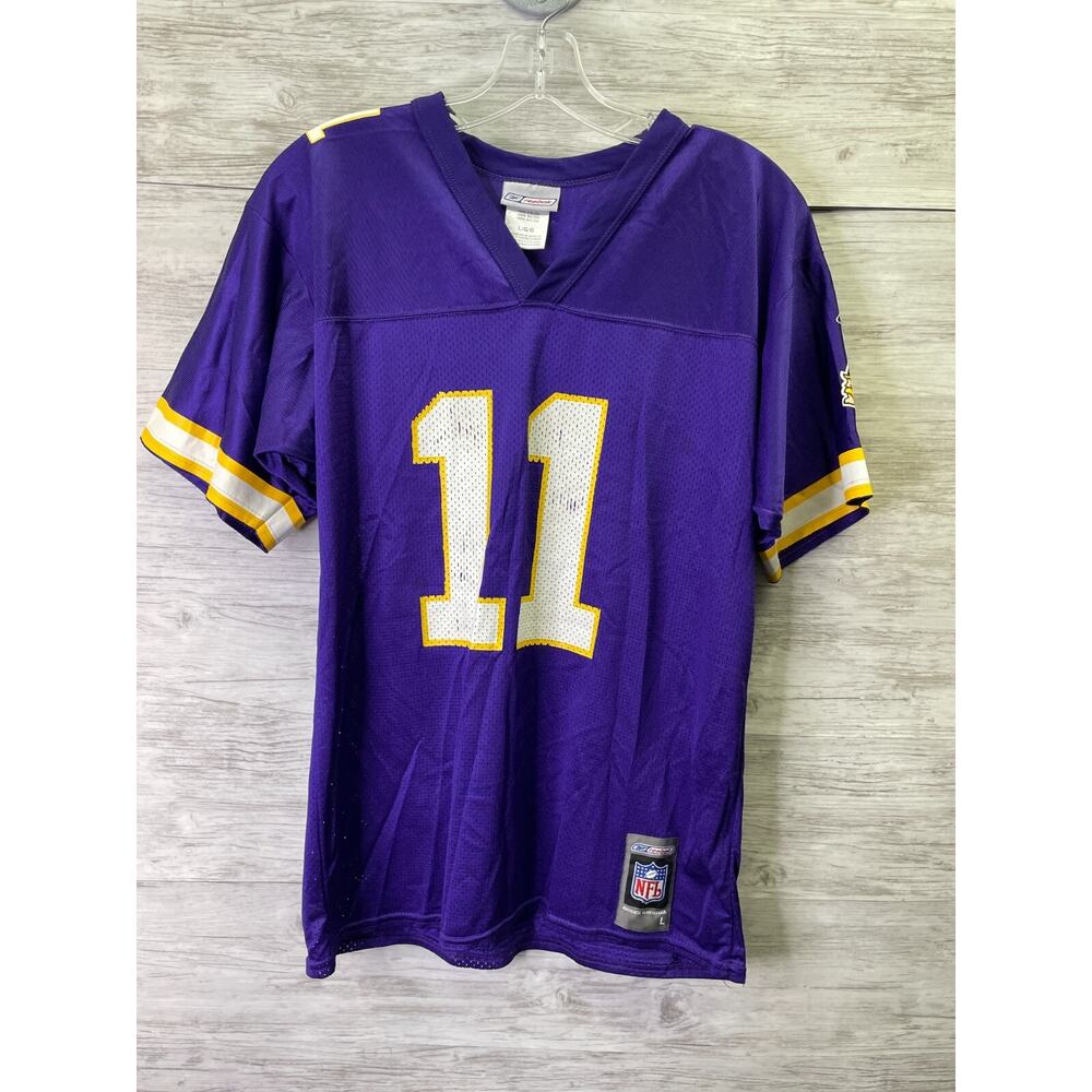 Reebok Minnesota‎ Vikings Jersey Youth Size L Purple Daunte Culpepper #11